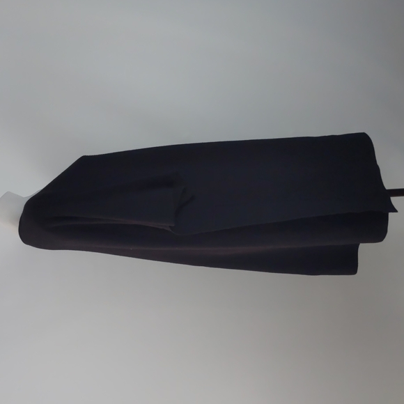 Cos Women's Top Size Large Black Short Dolman Sleeves Round Neck 100% Wool Tunic - Picture 12 of 14